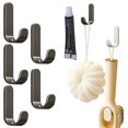 thumbnail image 2 of Waterproof Adhesive No Drill Hooks, Rustproof Heavy Duty Stainless Steel Wall Hooks, Bathroom Towel Hooks Stick on Kitchen Door, for Hanging Coat, Hat, Towel, Robe, Clothes, 2 of 6
