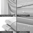 thumbnail image 3 of Dainty Home Complete 2 in 1 Waffle Weave Hotel Spa Style Fabric Shower Curtain Snap On/Off Waterproof Detachable Liner Set, 72 inch wide x 72 inch long in Silver, 3 of 12
