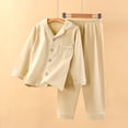 thumbnail image 5 of REDARER Girls' Cotton Striped Open - Front Cardigan Long Sleeve Winter Sleepwear Set - Cozy Kids Loungewear & Home Pajamas Outfit,4-5 Years, 5 of 6