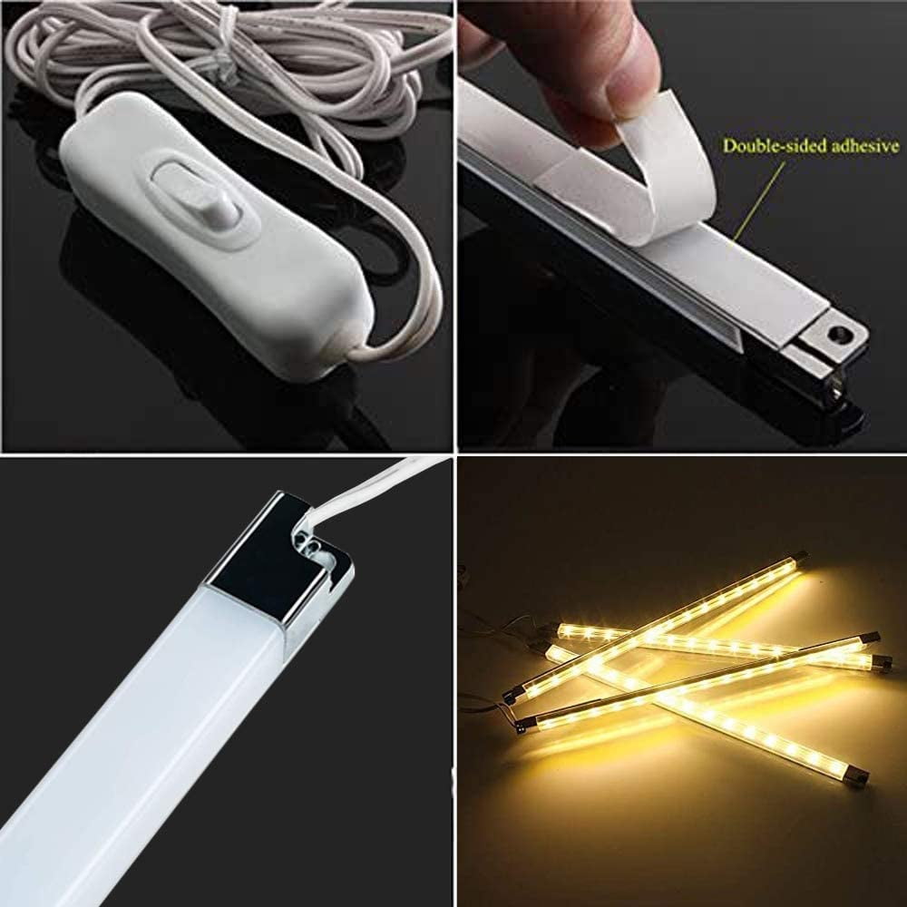 Cefrank 6 Pack 12" Linkable LED Light Strips Kit, Warm White