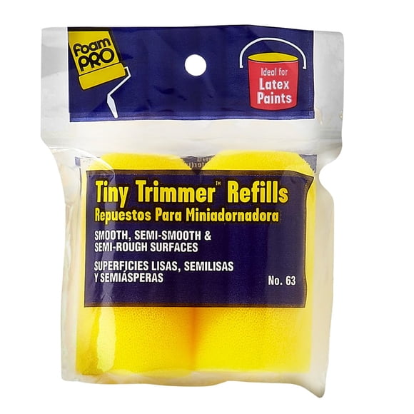 FOAM PRO 63 Recambios para rodillos de pintura de espuma, paquete de 2