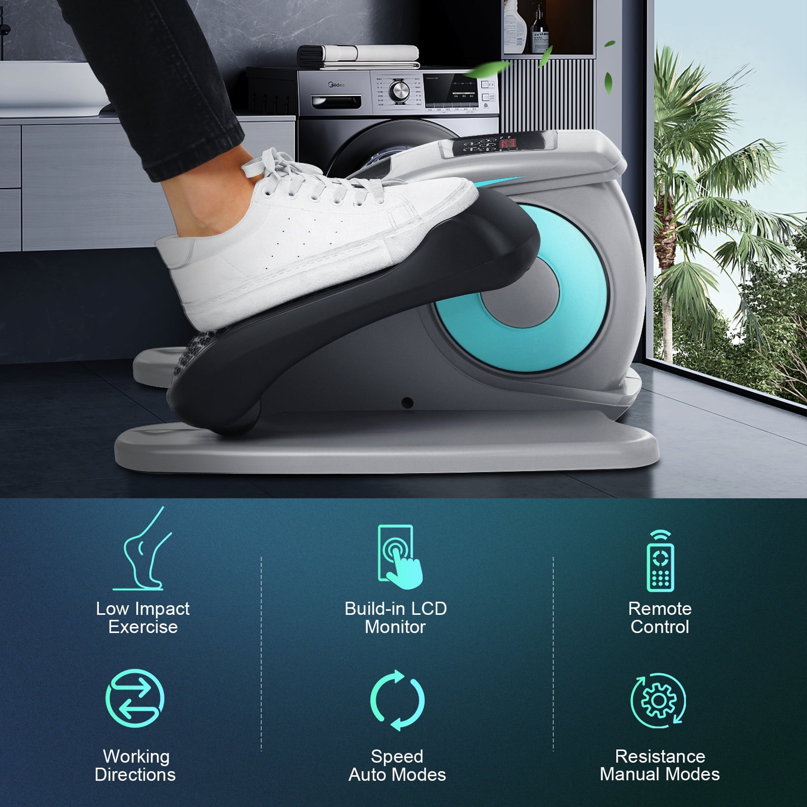 Buy Under Desk Elliptical Machine for Home Office, Electric Desk ...