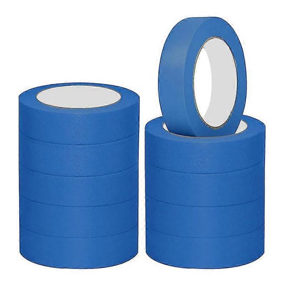 10 Pack DIY Masking Paper Blue Painters Masking Tape Indoor Painting Decorating 24mm x 20M Painters