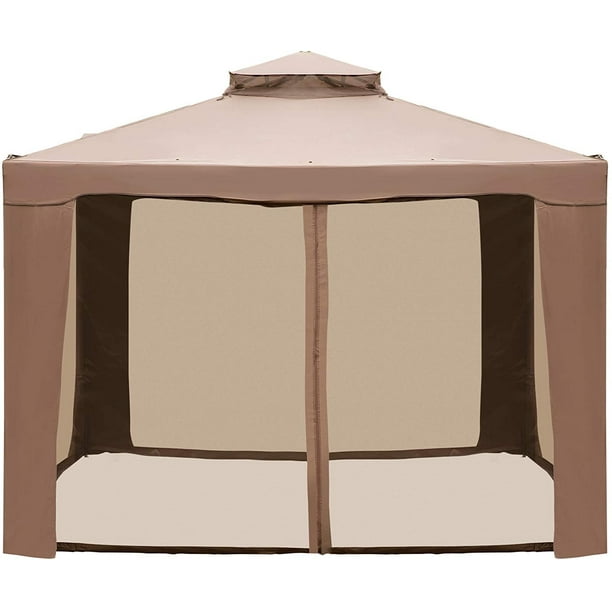 VEVOR Outdoor Canopy Gazebo 10x10ft with Four Sandbags with Netting