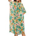 thumbnail image 3 of HELLHERO Long Long Kimono Swimsuit Cover Up for Beach Polyester Lightweight Bathing Suit Cover Up Multicolor Flower Field, 3 of 5
