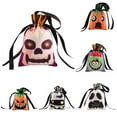 thumbnail image 2 of Limei 6Pcs Halloween Burlap Treat Candy Bags with Drawstring 9 x 6 Inch Halloween Cloth Bag Trick or Treat Burlap Candy Bag Halloween Candy Pouches for Halloween Party Favor (Scary Style), 2 of 8