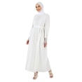 thumbnail image 2 of Off White - Crew neck - Fully Lined - Modest Dress - Refka, 2 of 5