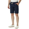 thumbnail image 5 of INSPIRE CHIC Men's Shorts Drawstring Waist Fish Pattern Beach Summer Board Shorts 30 Navy Blue, 5 of 7