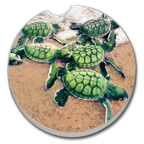 Thirstystone "Baby Sea Turtles" Single Absorbent Stone Car Coaster