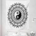 thumbnail image 1 of Japanese Tapestry, Vintage Yin Yang Mandala Pattern Oriental Bohemian Design, Fabric Wall Hanging Decor for Bedroom Living Room Dorm, 5 Sizes, Black White, by Ambesonne, 1 of 1