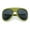 Green - Black, variant on Super Oversized Wrap Around Curved Goggle Style Round Racer Sunglasses Green - Black