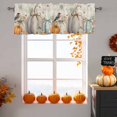 thumbnail image 6 of Watercolor Pumpkin Bird Valances for Windows, 54 x 18in, Hello Fall Farmhouse Thanksgiving Rod Pocket Kitchen Valance Curtain Light Filtering Window Treatments for Living Room Bedroom, 1 Panel, 6 of 7