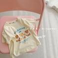 thumbnail image 3 of Camisetas coreanas de verano 2024 para niños y niñas, camisetas finas informales con estampado de dibujos animados de muselina para niñas, camisetas geniales de manga corta para niño niña, 3 of 5