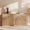 Nature Oak, variant on Roofar 63" Sideboard Buffet Cabinet with Adjustable Storage, Mid-century Furniture Round Corner Modular Credenza for Dinning Room or Living Room, Walnut