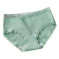 thumbnail image 2 of Sunvit-Panties Womens Cotton Bikini Underwear - Breathable, Ribbed with Lace Trim, Skin-Friendly Waistband, Size XL, Green - All-Day Comfort for Daily Wear, 2 of 3