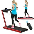 thumbnail image 1 of Gymax 2.25HP Folding Treadmill 2-in-1 Walking Running Machine w/ APP & Remote Control Red, 1 of 10