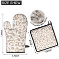 thumbnail image 6 of Fall Pumpkins Leaves Pattern Kitchen Oven Mitt and Pot Holder Sets 4 Pcs for Baking, Cooking and Grilling, Heat Resistant Up To 392 °F, 6 of 7
