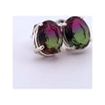 thumbnail image 6 of 4.4ct Watermelon Tourmaline Sterling Silver Earrings, 6 of 10