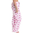 thumbnail image 2 of Just Love Fleece Pajama Pants for Women Sleepwear PJs (Heart - Fuchsia White, X-Large), 2 of 3