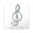 Clear, variant on CafePress - Music Note - Square Sticker 3" x 3"