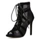 thumbnail image 1 of Zapatos de baile de alta calidad para mujer, botas de salón negras, zapatos de Salsa Tango, sandalias de tacón alto recortadas de malla para fiesta a la moda para chica, verano 2022, 1 of 1