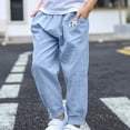 thumbnail image 2 of Mikilon Kids Thermal Pants Size 3-7 Years Soft Wide Leg Casual ‌Trousers‌ Fashion Jogger Pants Fall and Winter Elastic Waist Pants, 2 of 9