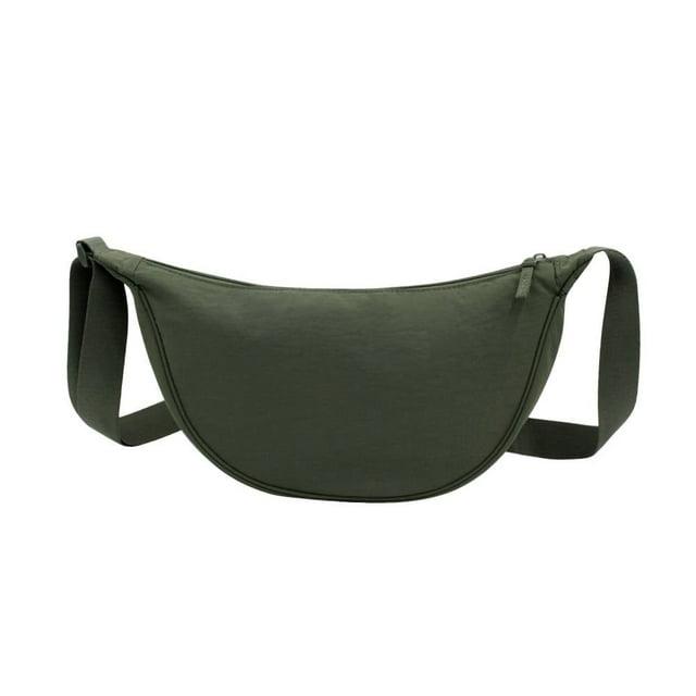Bolsa George Para Mujer, CrossBody de Nylon, con Cierre, Cinta Larga Verde