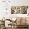 thumbnail image 5 of Elephant Stock Vintage Abstract Wall Art - Horizontal Multi Panel Canvas - Living Room Wall Decor - Floral And Botanical Multi Panel - Beige And Gray Decor - 26" x 12", 5 of 8