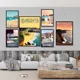 thumbnail image 2 of Eguzkilore, Anglet, Cartel de Bidart, Cartel de Biarritz, País Vasco, Costa, Puesta de sol, Paisaje de surf oceánico Cartel de viaje vintage, 2 of 5