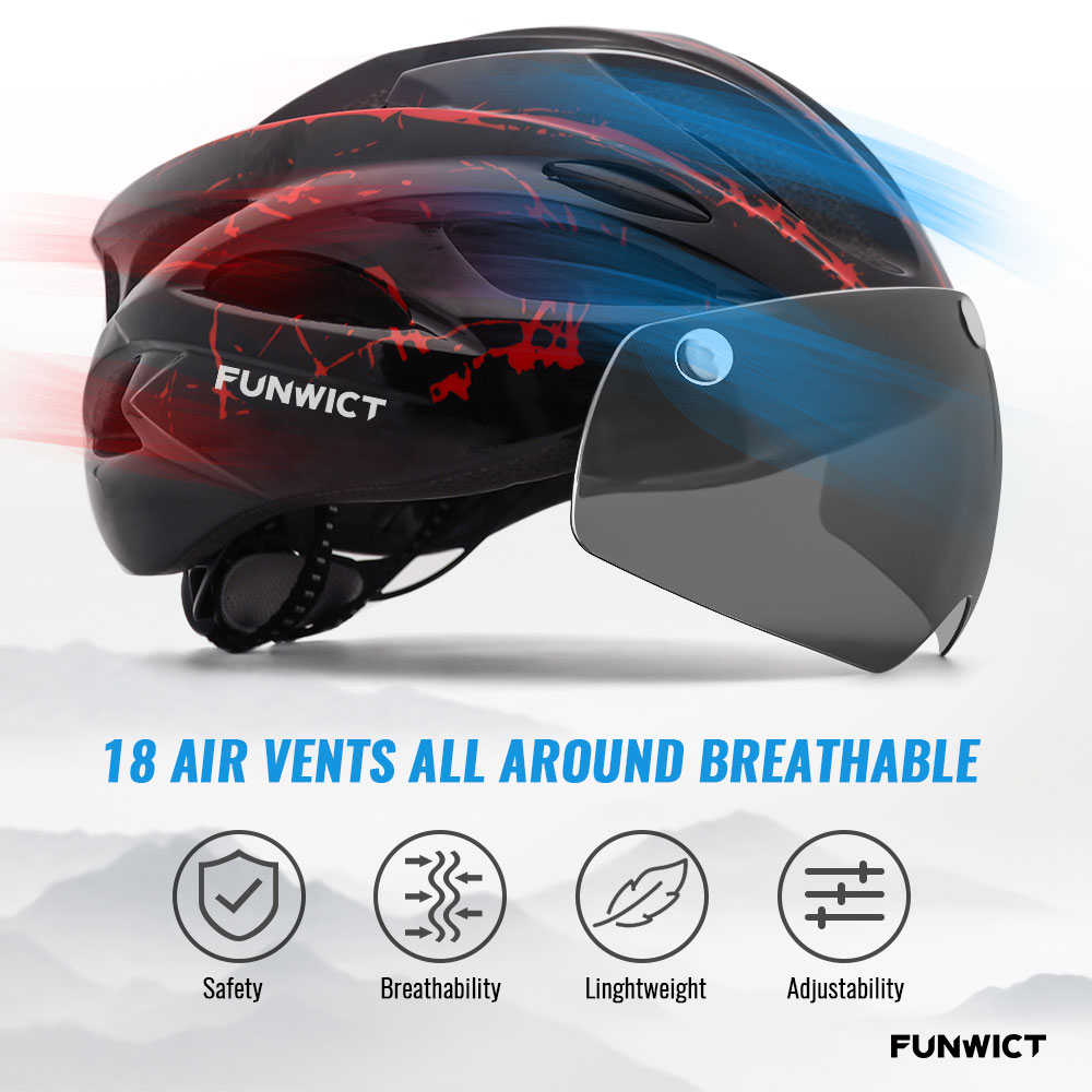 FUNWICT Bicycle Helmet with Rear Light photo 6