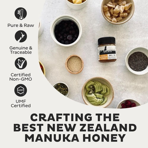 Steens MGO 263 UMF10 Manuka Honey 225g, British Import (Pack of 2)