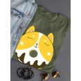 thumbnail image 3 of Cute Smiling Corgi Donut T-Shirt Women -Image by Shutterstock, Female 3X-Large, 3 of 4