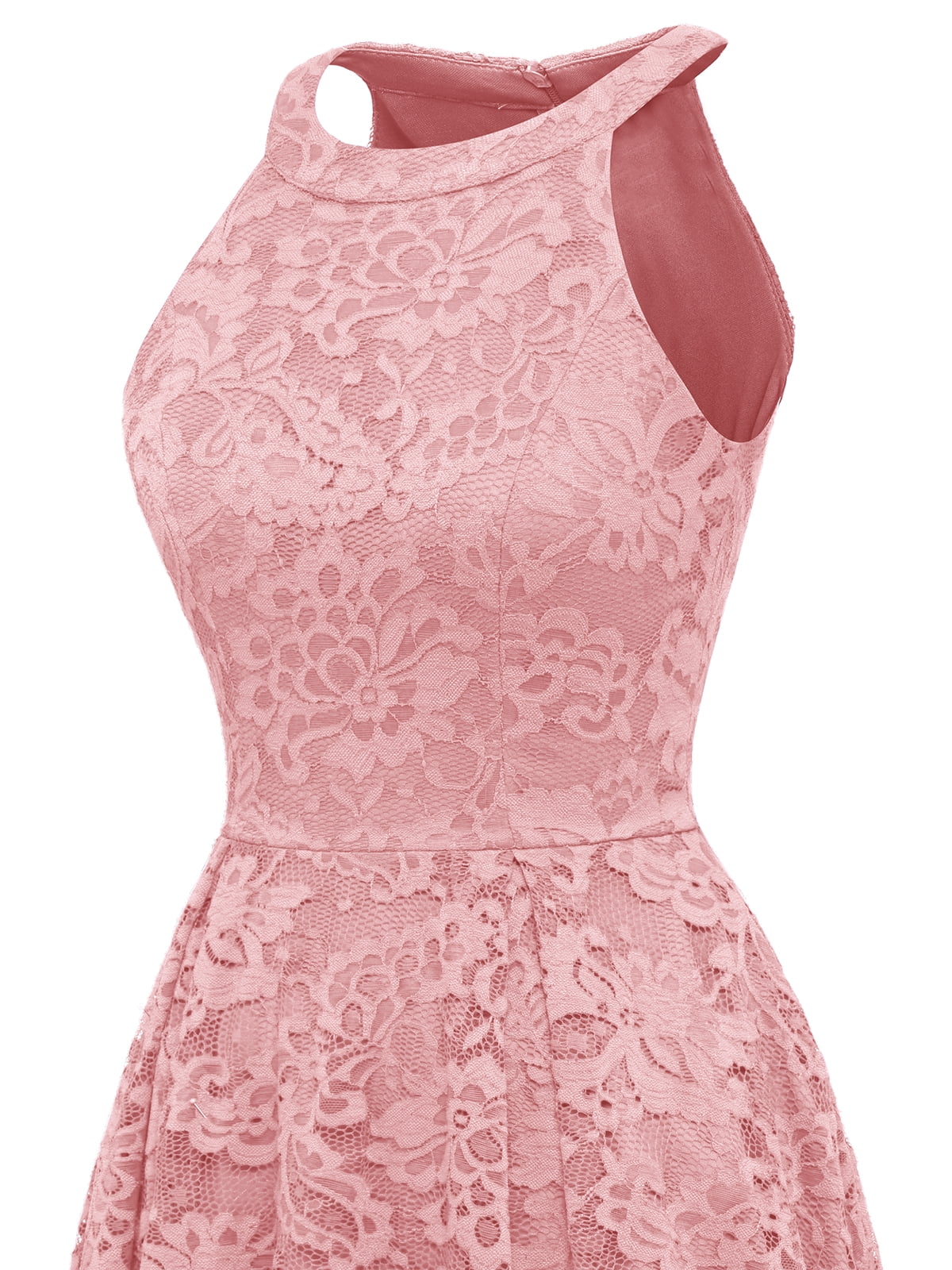 knee length dresses for ladies Bonded Lace Blush Skater Dress – Skirt & Stiletto main image 1