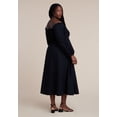thumbnail image 4 of ELOQUII Women's Plus Size Long Sleeve Smocked Maxi Dress, 4 of 6