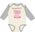 thumbnail image 3 of Inktastic Aditi My Nanny loves me Pink Elephant beautiful Girls Long Sleeve Baby Bodysuit, 3 of 5