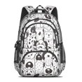 thumbnail image 2 of Cute Black and White Cartoon Line Drawing Dog Backpack for School,Cute School Bag,Schoolbag with Adjustable Shoulder Straps & Padded Back,16.9 Inch, 2 of 5