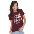 thumbnail image 3 of Rough Roads Beautiful Places Inspired Womens Slim Fit Graphic Tee Brisco Brands X, 3 of 4