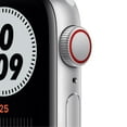 thumbnail image 2 of Apple Watch Nike SE GPS + Cellular, 40mm Silver Aluminum Case with Pure Platinum/Black Nike Sport Band - Regular, 2 of 9