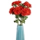 thumbnail image 1 of Ramo de flores artificiales de simulación de flores de dalia de 2 cabezas para decoración del hogar (naranja rojo), 1 of 2