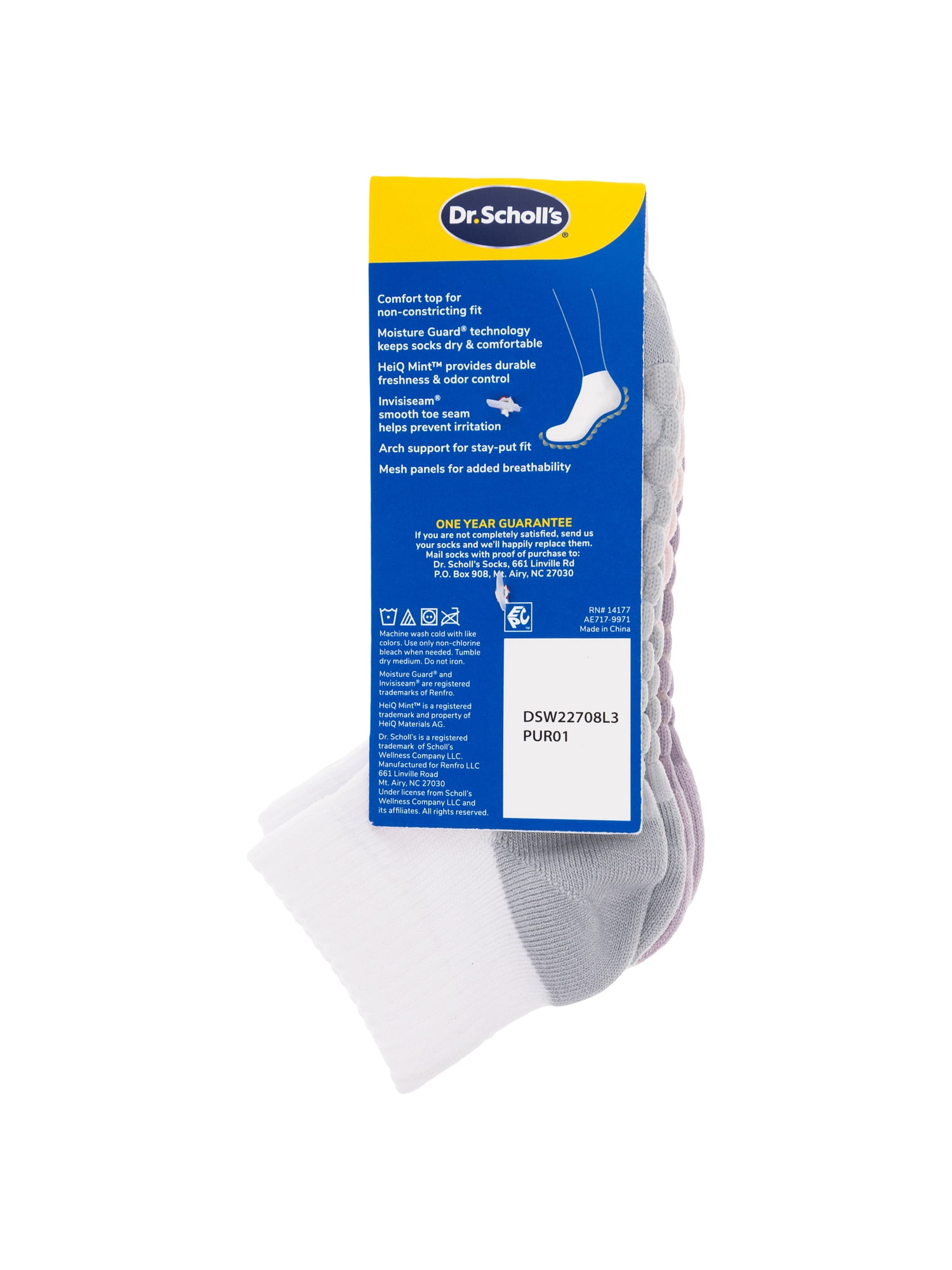 Dr. Scholl's Women's Lowcut Float on Air Socks, 3 Pack, Size 4-10