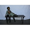 thumbnail image 3 of Brother and Sister on A Bench Enjoying Outdoors Bronze Statue  18&quot; x 39&quot; x 33&quot;H, 3 of 11