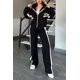thumbnail image 1 of Autumn Striped Zipper Top Coat Casual Sportswear for Women, 1 of 4
