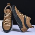 thumbnail image 5 of Men's Casual Leather Boots High Top Handmade Stitching Comfortable Flat Heel Shoes For Daily Wear With Jeans In Autumn Winter Men’S Casual Shoes, 5 of 6