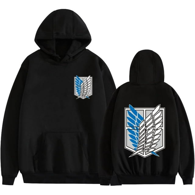 THNCLZX Attack Titan Survey Corps Cosplay Eren Yeager Novel Comfort Chandail à Capuchon Pullover High Street Chandail en Molleton Unisexe