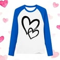 thumbnail image 6 of THDHVS Girls Long Sleeve Shirts,Kids Heart Print Long Sleeve Crewneck Tee Soft Cotton Stretchy for Fashion Casual Layering Blue 5-6 Years, 6 of 6