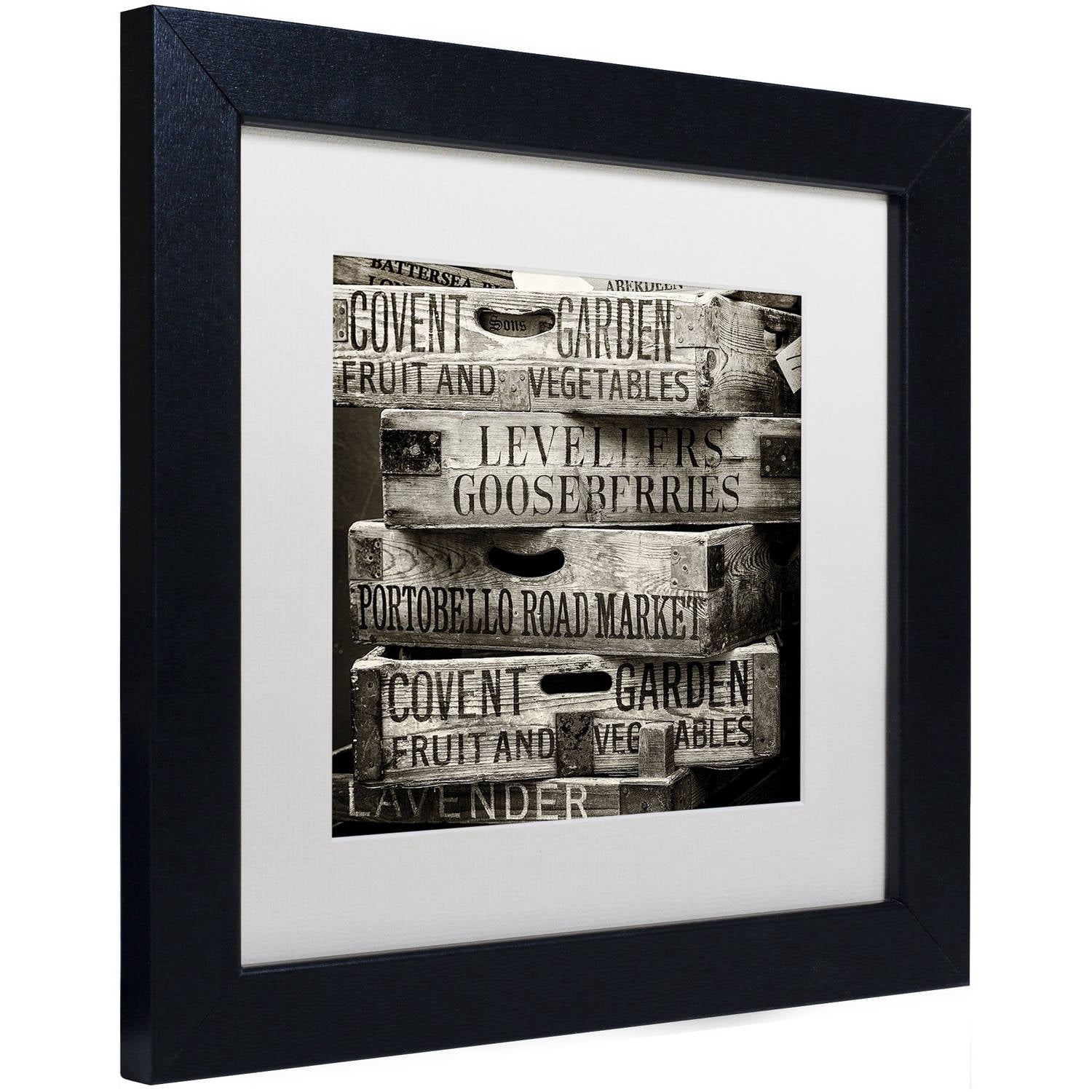 Trademark Fine Art "Covent Garden Market" Canvas Art by Philippe Hugonnard, White Matte, Black Frame