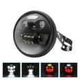 thumbnail image 1 of Mistaha 7-Inch LED Motorcycle Headlight Kit with Devil Rabbit Design, 4 Lighting Modes, Waterproof, Easy Installation, Die-Casting Aluminum, Wide Application, 100W High Beam, 75W Low Beam, IP67, 1 of 7