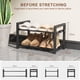 thumbnail image 2 of Estante para zapatos HDDTTZ de 2 niveles, metal expandible, negro, 2 of 6