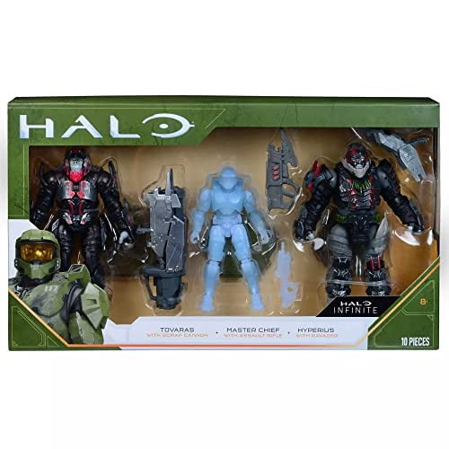 Halo Infinite 4 pulgadas Action Figure 3 Pack: Tovaras + Master Chief + Hyperius Halo HALO