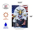 thumbnail image 3 of Toland Home Garden Patriotic Eagles Service Patriotic Flag Double Sided 12x18 Inch, 3 of 5